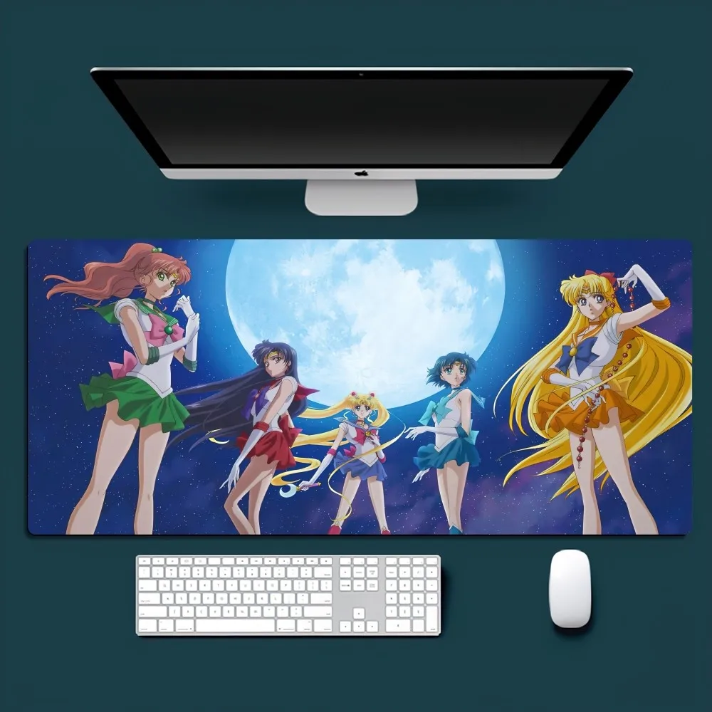 Bilibili anime s-marinho m-lua mousepad escritório pequeno grande pc computador teclado mouse jogo de borracha antiderrapante ratos tapete grande