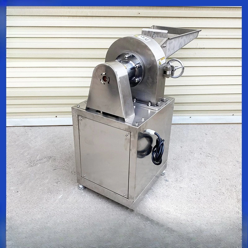 Small ultra-fine stainless steel tooth plate crusher, grain feed medicinal powder machine, chemical fiber crusher