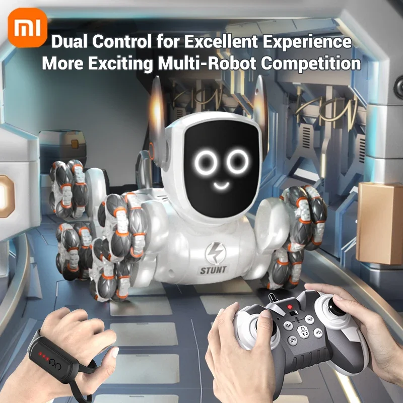 Xiaomi Border Otto Ruote Acrobazia Intelligente Cane Meccanico Rilevamento Gesto Macchina di Controllo Remoto Cane Giocattolo Elettrico per Bambini