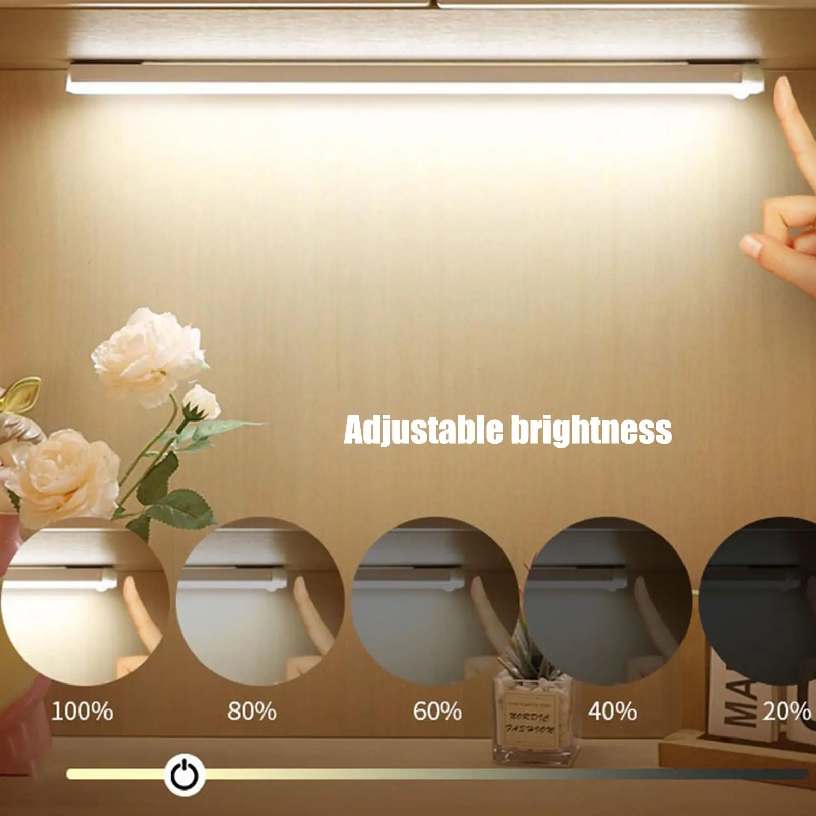 

Sensor Lights Indoor LED Motion Sensor Light Indoor Magnetic Rechargeable Nightlight Wireless Dimmable Lamp For Counter Wardrobe