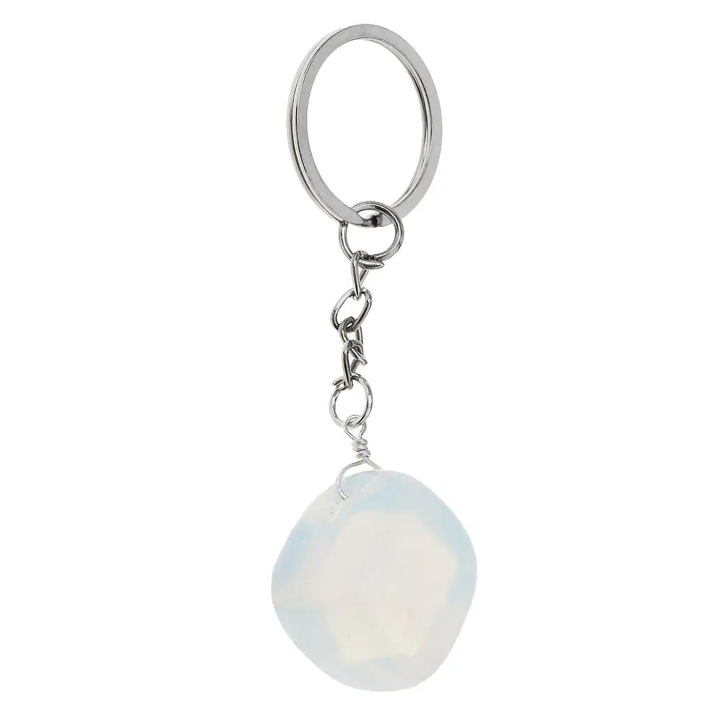 

Брелок-подвеска ручной работы из хрусталя и драгоценных камней для декора сумок и поделок