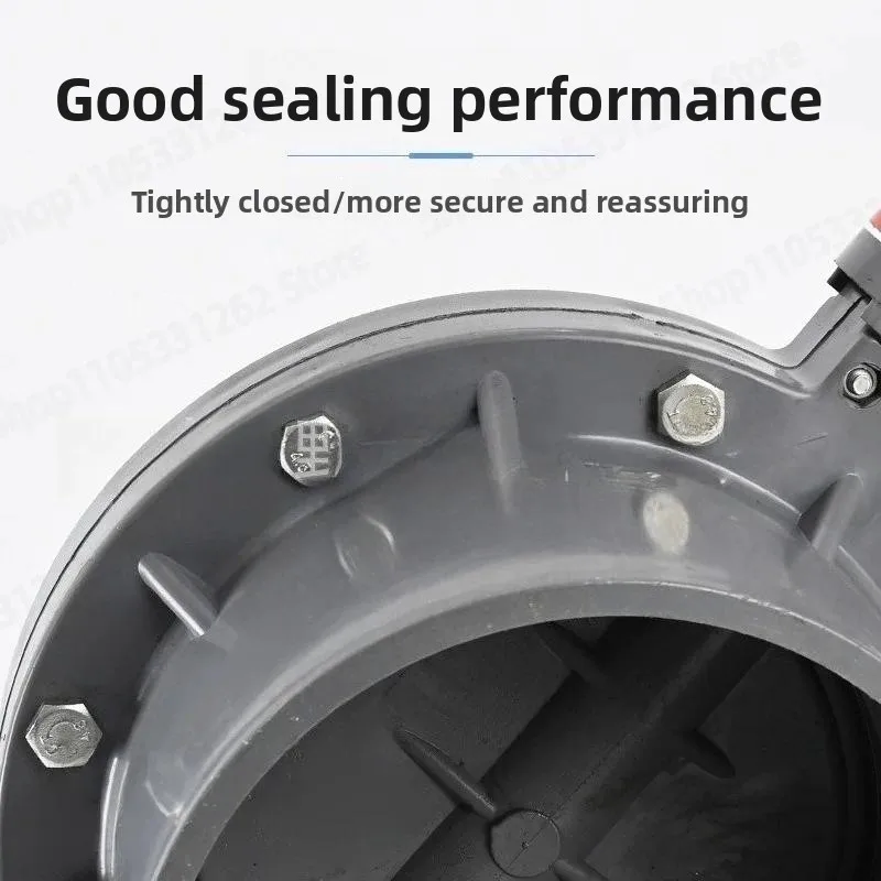 DN110 UPVC Butterfly Valve PVC Integral Plastic Wafer Valve for Seawater Farming Corrosion Resistant Pipe Fitting