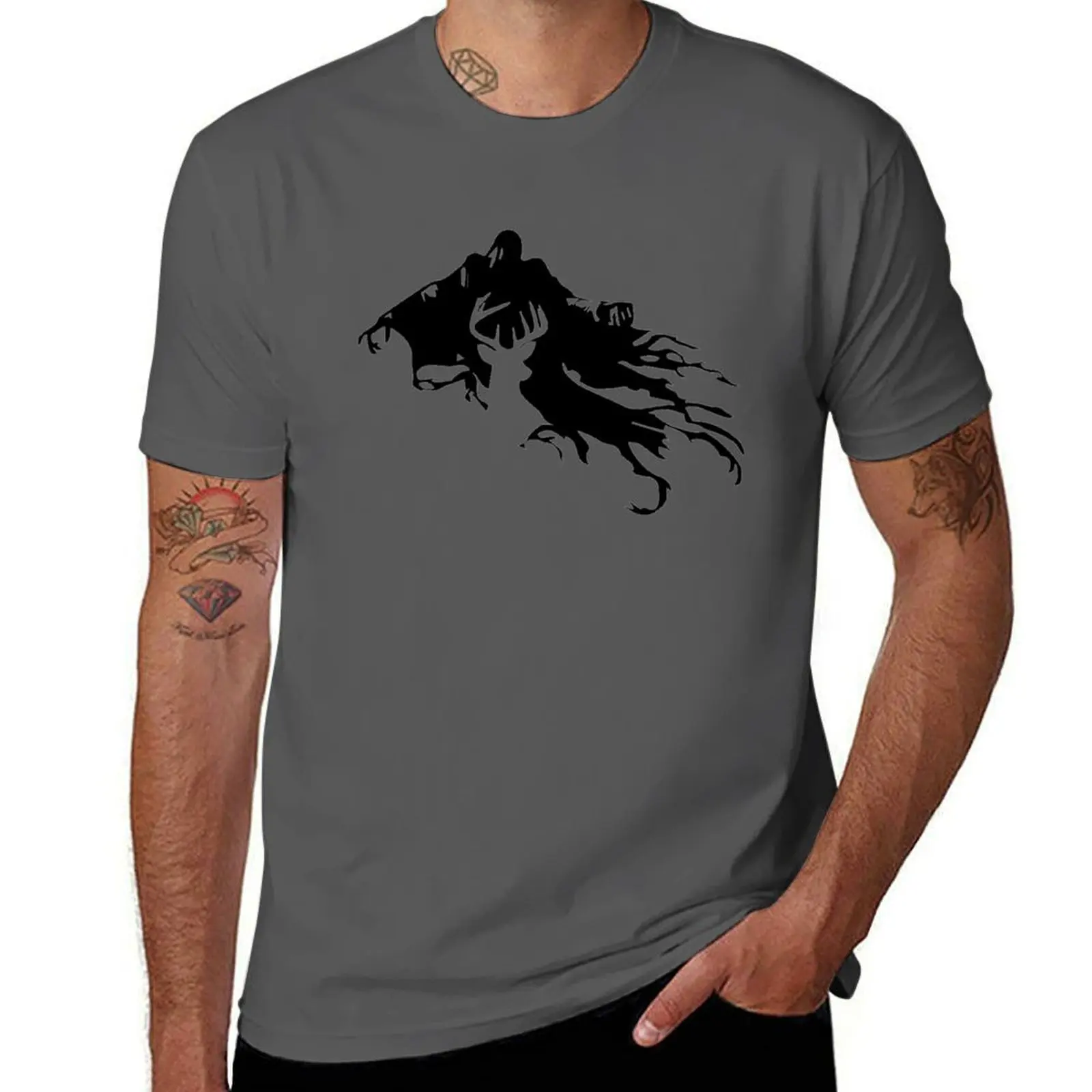 Floating Soul Wizard Reindeer Magic Silhouette T-Shirt topping oversized vintage clothes t shirt for men