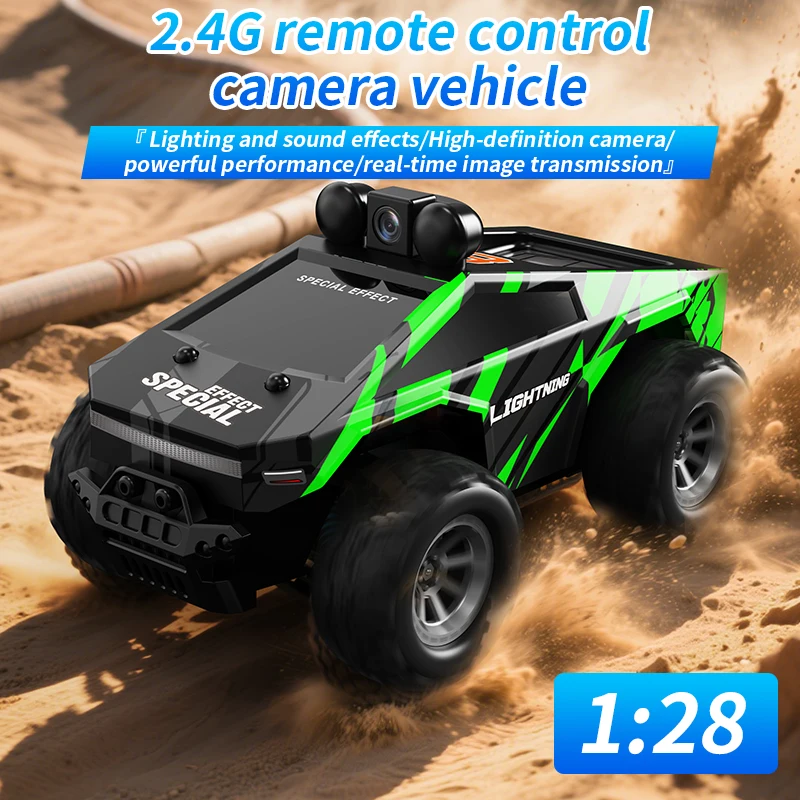 جديد 2.4 جيجا هرتز واي فاي التحكم عن بعد على الطرق الوعرة تسلق شاحنة بيك اب مع التصوير الجوي 1:28 لعبة الانجراف عالية السرعة #4