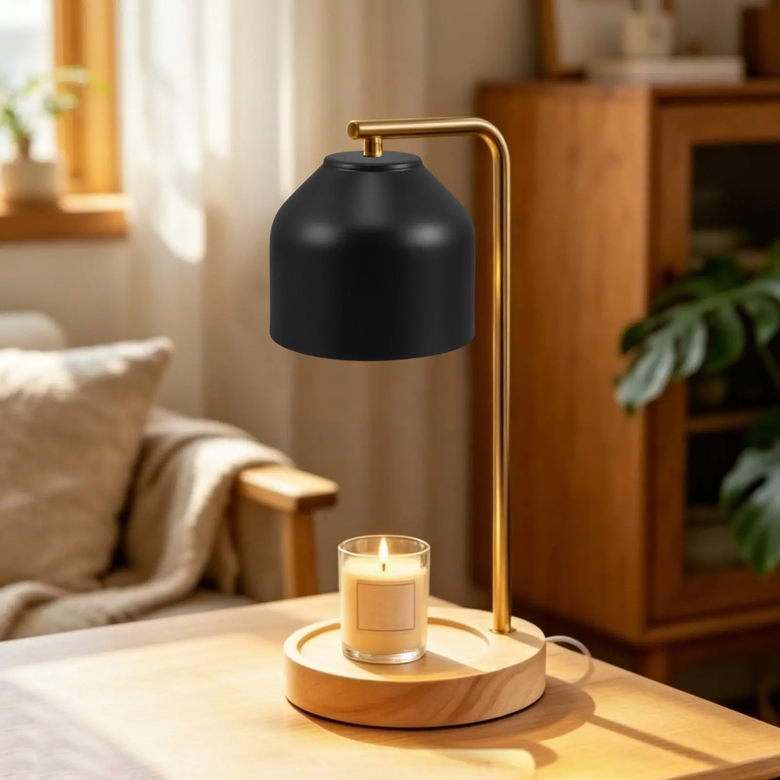 Warmer Lampshade Replacement Farmhouse Metal Lamp Shade for Desk Table Lamp Black Matte Iron Bulb Cover with 10Mm Hole - view 4