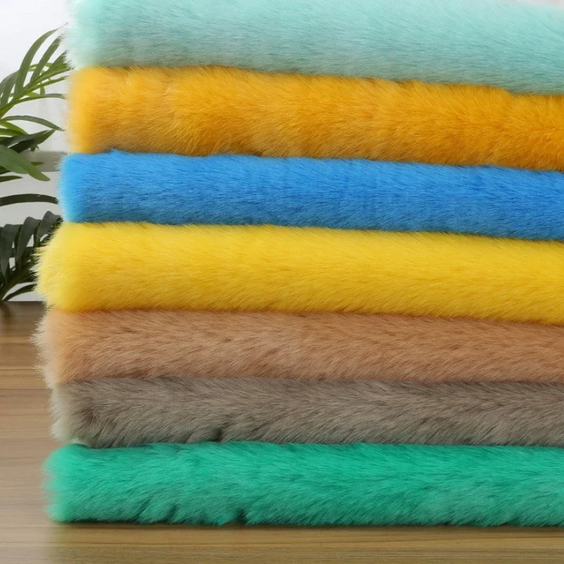 

2.8cm Pile Long Faux Fox Fur Long Plush Fur Clothing Fabric Doll Background Cloth Manual Diy Wholesale Cloth by Meter for Sewing