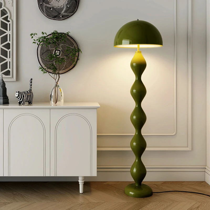 

Floor lamp, living room cream wind and sand hair lamp, decorative ornament, vertical floor lamp, bedroom bedside ambient lamp