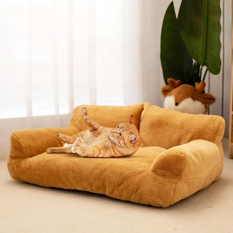 

New Design Soft Warm Pet Sofa Luxury All Seasons Kitten Puppy Sleeping Bed Pet Supplies for Small Dogs and Cats