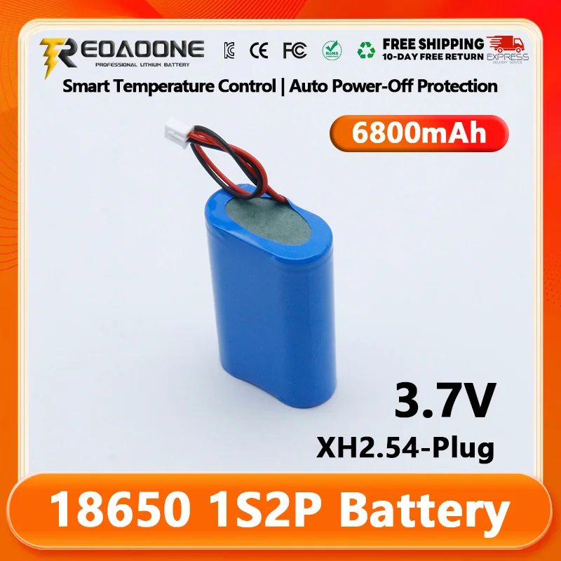 

1S2P 18650 3.7V Rechargeable Li-ion 9800mAh Battery Pack with 2P Plug Built-in BMS for RC Helicopter Power Tool Backup Battery