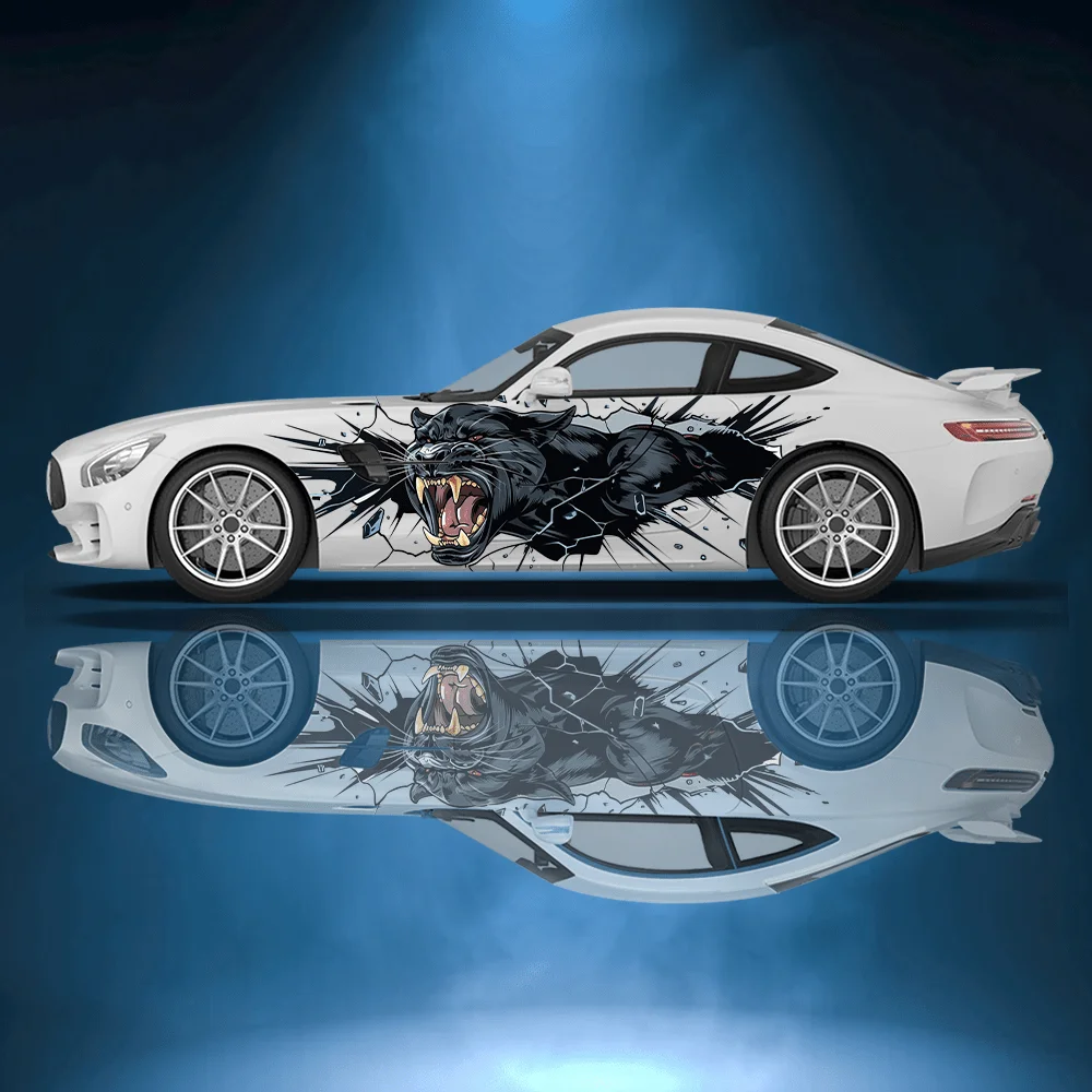 

Leopard Breaks Out Cracks Car Vinyl Wraps Decal Self-adhesive PVC Sticker Suitable for Trucks SUV Decor Auto Accessories Gift