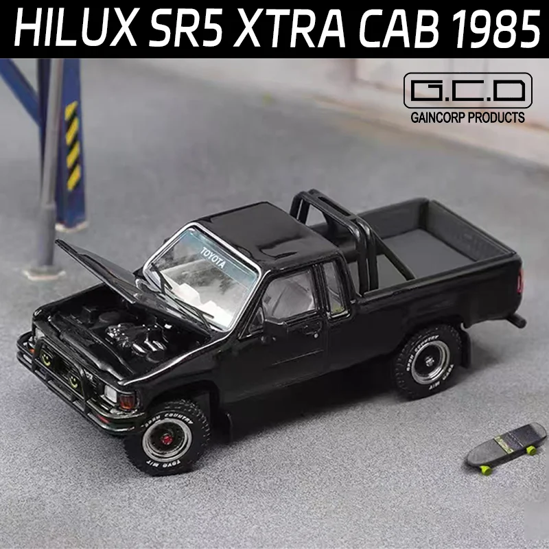 GCD 1/64 HILUX SR5 XTRA CAB 1985 Alloy Motor Vehicle Diecast Models Car Toys Collection Boy's Christmas Gifts