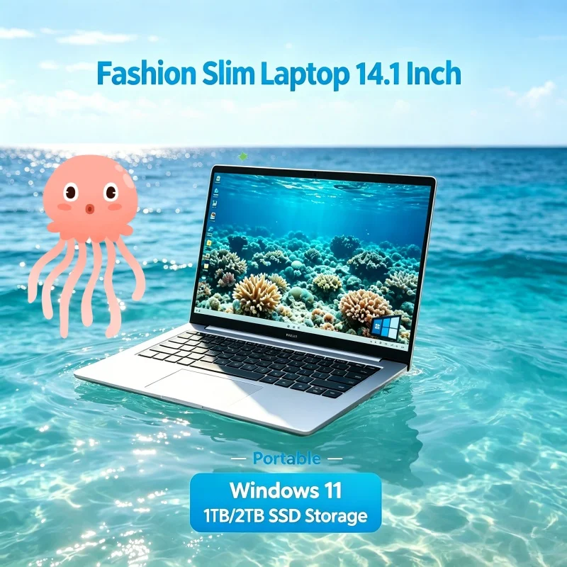 

Ultra Slim Lightweight Multifunctional Notebook 14.1 Inch Intel N95 Portable Business Laptop For Daily Work And Study