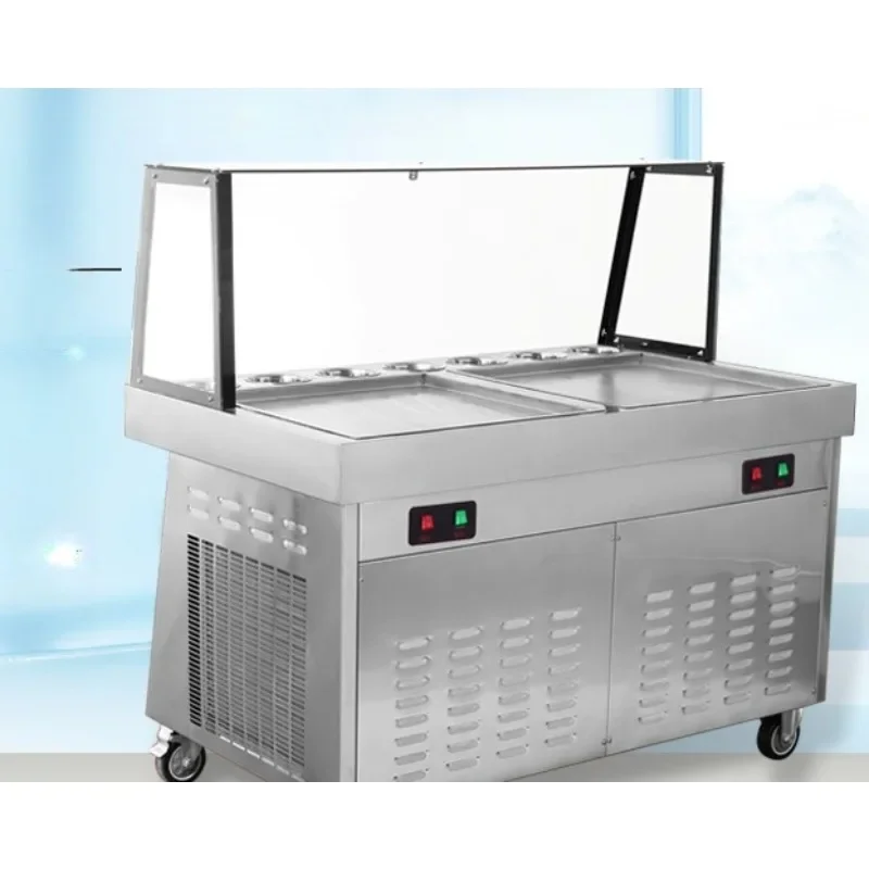 Thick cut fried yogurt machine commercial, ice cream roll cauldron noodles