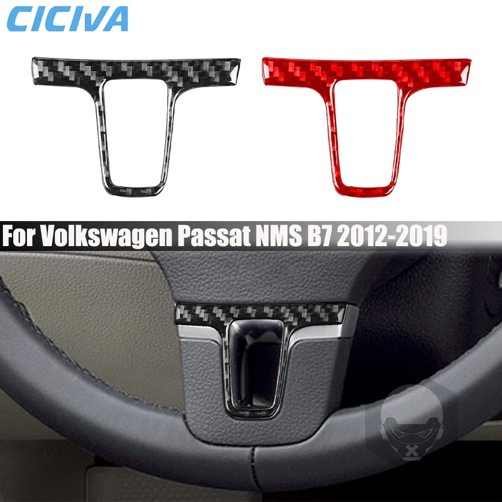

Carbon Fiber Car Accessories Driver Wheel Decorative Interior Cover Modified Trim Sticker For Volkswagen Passat NMS B7 2012-2019