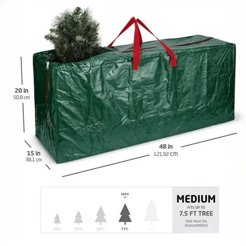 Robuste Weihnachtsbaum-Aufbewahrungstasche für die Heimdekoration, wasserdicht, multifunktionaler PE-Organizer mit verstärkten Griffen – Detail 7