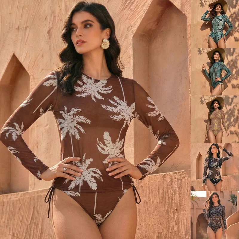 2026New long-sleeved two-piece swimsuit for women with sun protectionКупальникSwimsuit Bikini