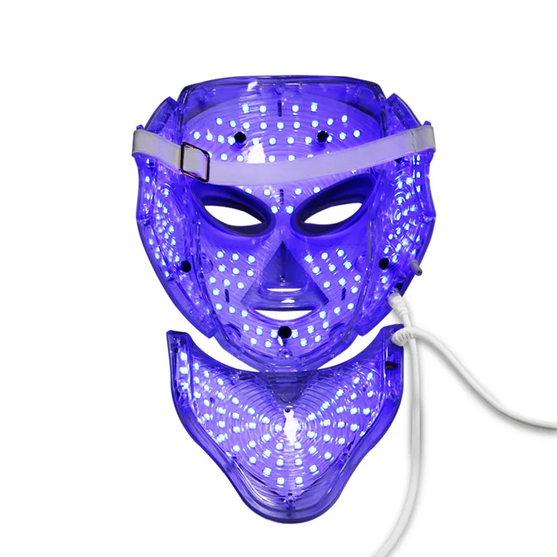 7 Colors Led Photon Electric LED Facial Mask with Neck Skin Rejuvenation Anti Wrinkle Acne Photon Therapy Skin Care Beauty Mask