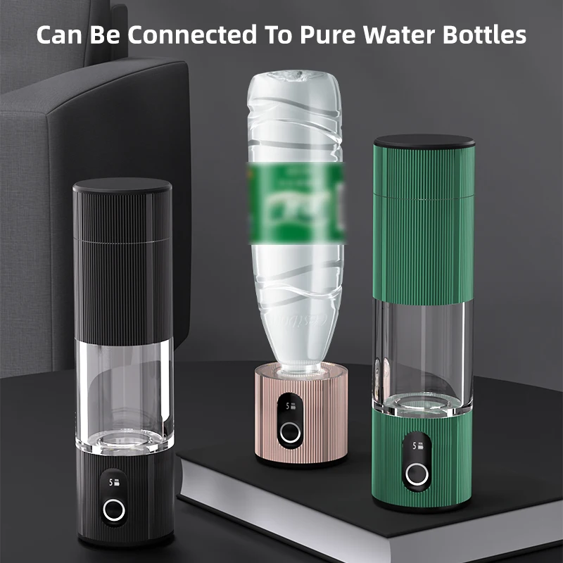 Portable 6000ppb Hydrogen Rich Water Generator 230ml H2O Cup Electric 230ml Hydrogen Water Bottle Household Use