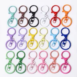 2/5/10pcs Keychain Lobster Clasp Spring Buckle Colored Keyrings For Diy Jewelry Making Key Ring Hooks Bags Buckle Accessories