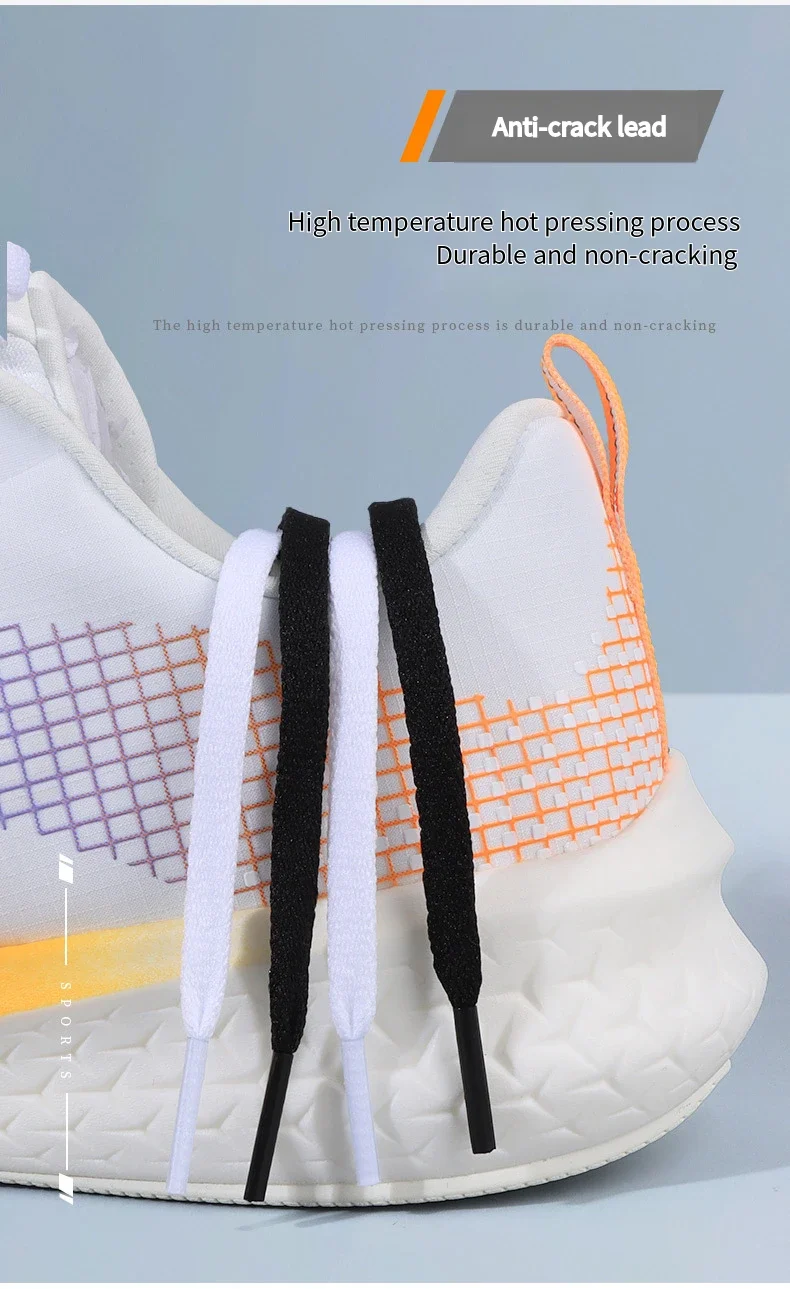 6 mm breite, flache Schnürsenkel für Sneaker, Mikro-Elastik-Schnürsenkel für Schuhe, weiß, schwarz, 90/120/140/160 cm, Schuhzubehör, 1 Paar. – Detail 4