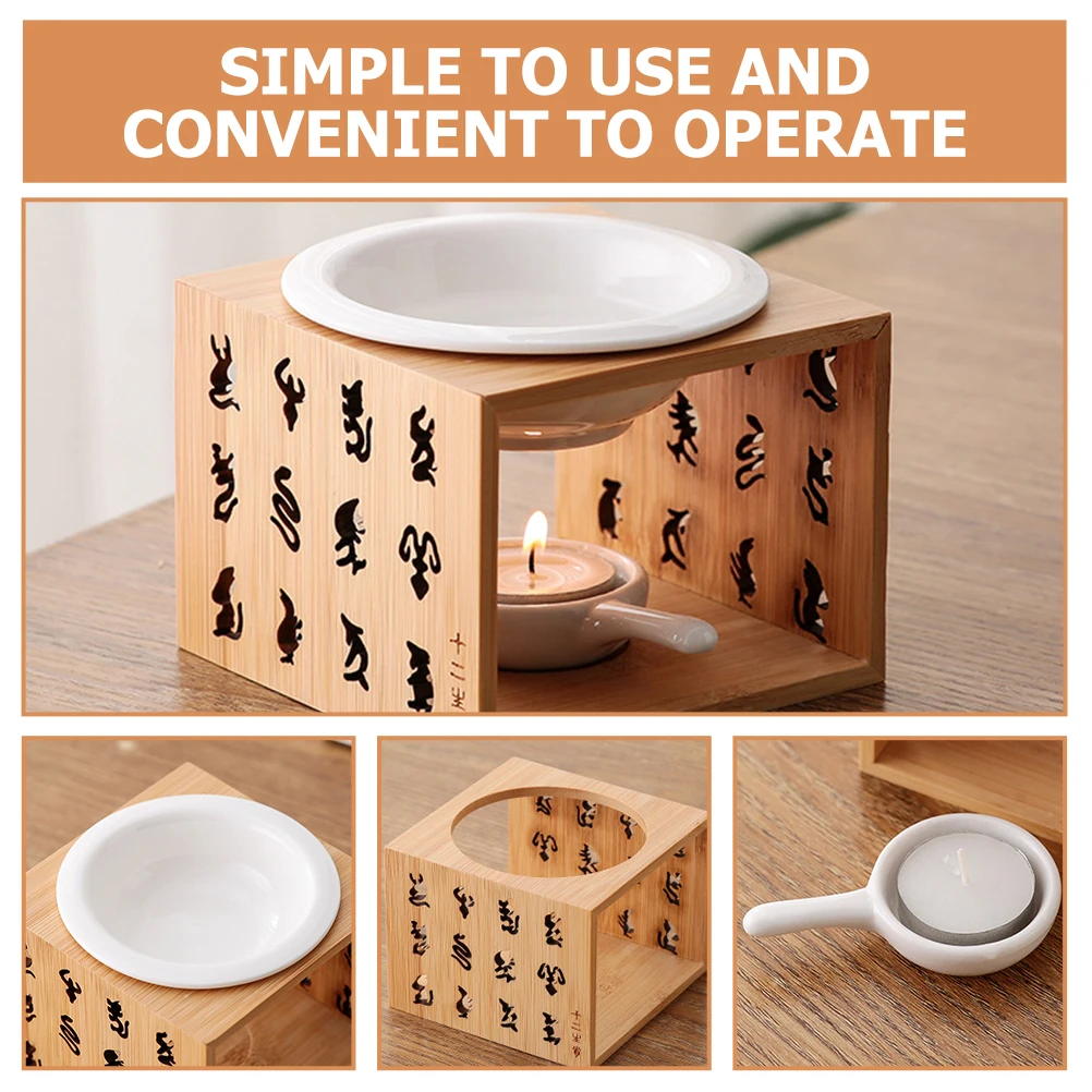 

Creative Ceramic Aromatherapy Candlestick Essential Oil Holder Bracket Home Wedding Party Decor Aroma Lamp Stove Burner