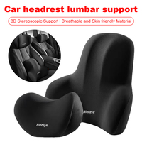 Car Neck Headrest Pillow Memory Foam Waist Cushion Lumbar Support Backrest Travel Neck Cushion Protection Car Vehicle Supplies