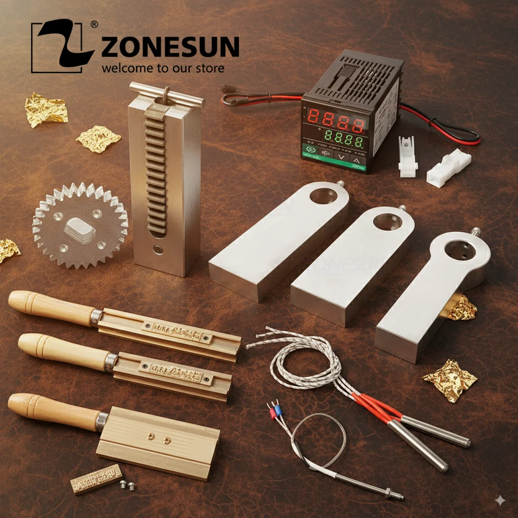 ZONESUN 포지션 홀더 포일 롤 홀더 T-슬롯 작업대 히팅 엘리먼트 핫 포일 스탬핑 기계 액세서리 예비 부품