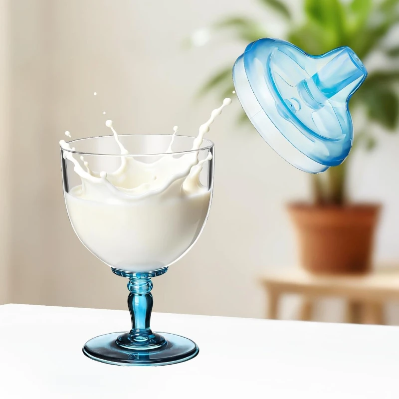Auslaufsicherer Baby-Trinkbecher Plastik-Weinglas Milchflasche für Kleinkinder Trainingsbecher für Zuhause Outdoor Party Zubehör – Detail 2