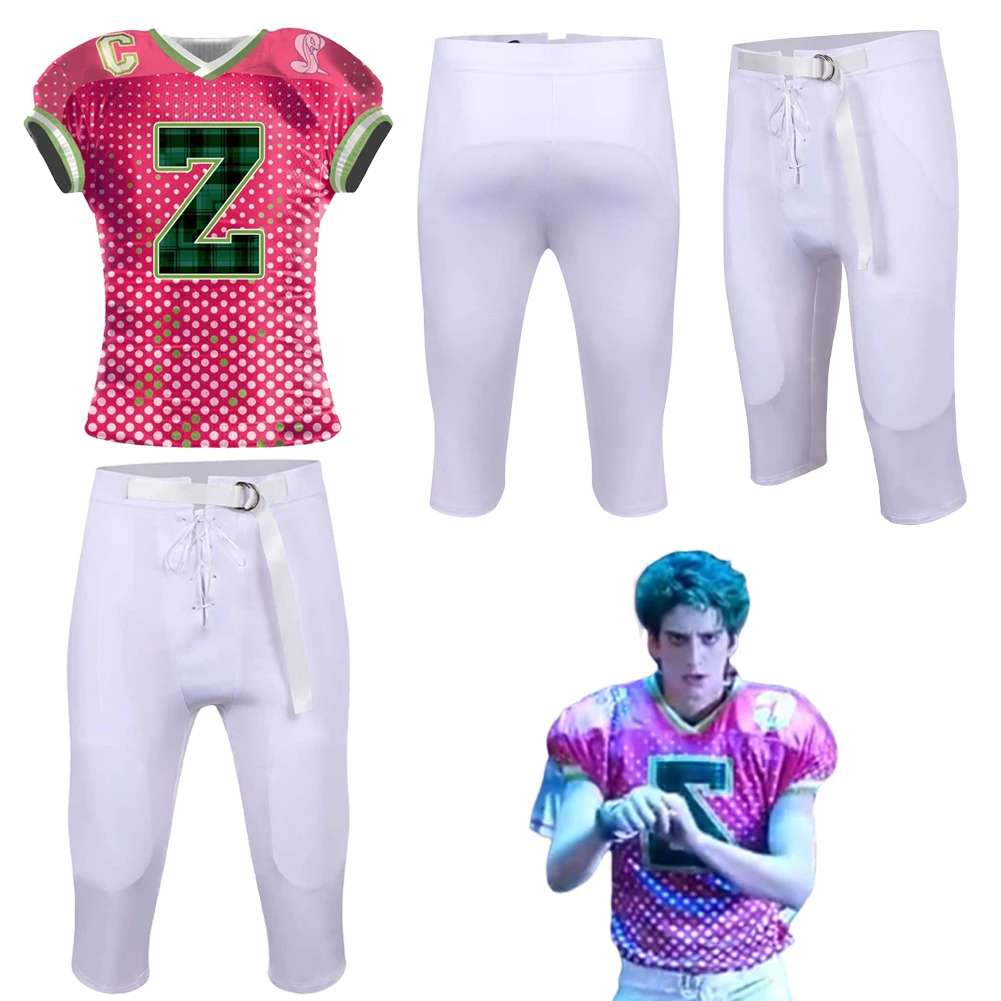 Disfraz de Zombies 3 Zed, pantalones de fútbol, Tops, disfraz de película 2022, juego de rol para hombres adultos, disfraces de fiesta