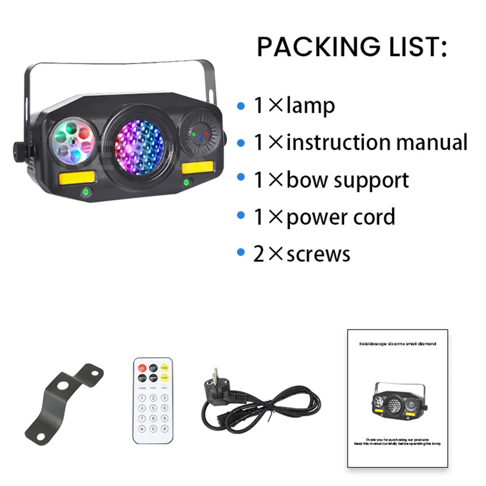 40W Kaleidoscope LED Disco Lights Remote DMX Pattern RGBW DJ Light Beam Strobe Effect Stage Lighting For Nightclub Wedding Bar