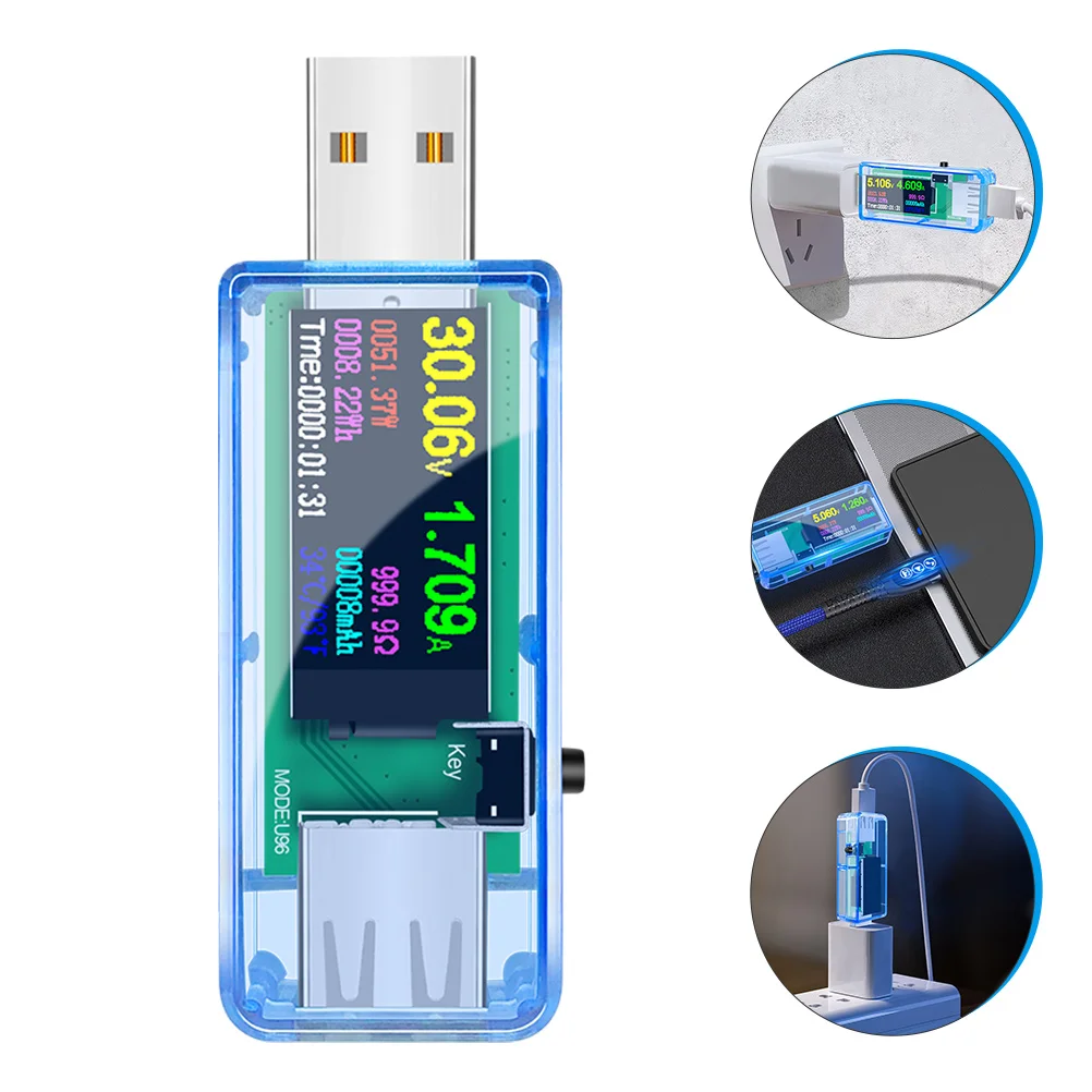 

Tester Type C Digital Voltmeter Power Voltage USB C Power Meter High Precision Amp Meter Electrical Tester USB