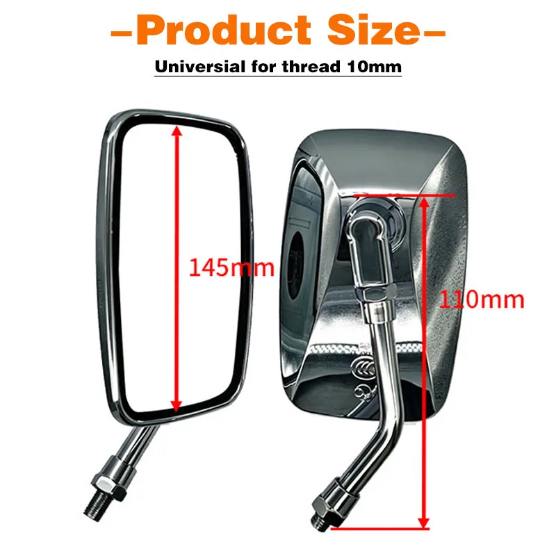 10-mm-Universal-Rückspiegel, Aluminium-Seitenspiegel für MT-07, MT-09, MT-10, CB600F Hornet, CB1000R, Motorradzubehör. – Detail 4