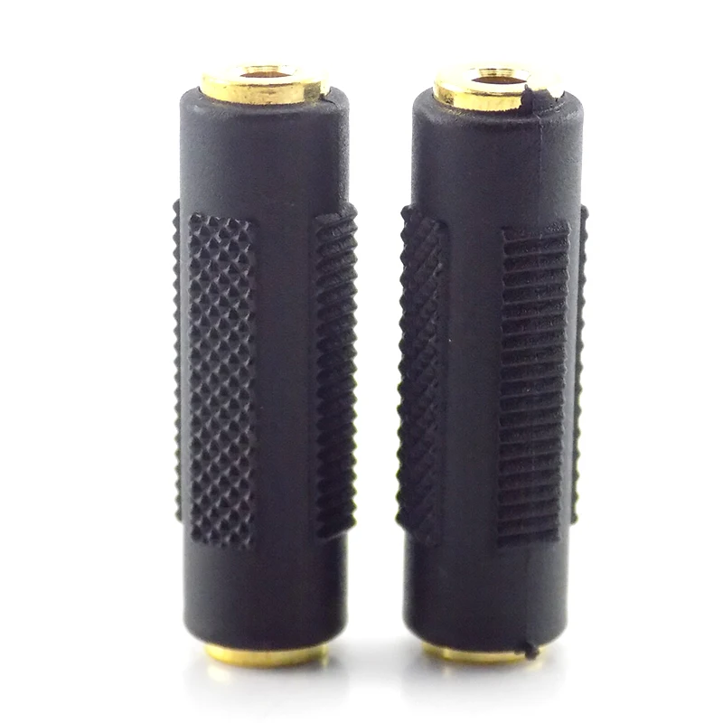 2pcs 3.5mm Female to Female Stereo Adapter Audio Jack Female Coupler Plug Connector Socket Gold Plated