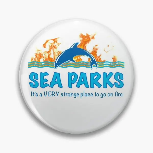 Sea Parks It Crowd  Soft Button Pin Badge Lapel Pin Lover Hat Cartoon Metal Fashion Creative Funny Jewelry Brooch Collar Cute