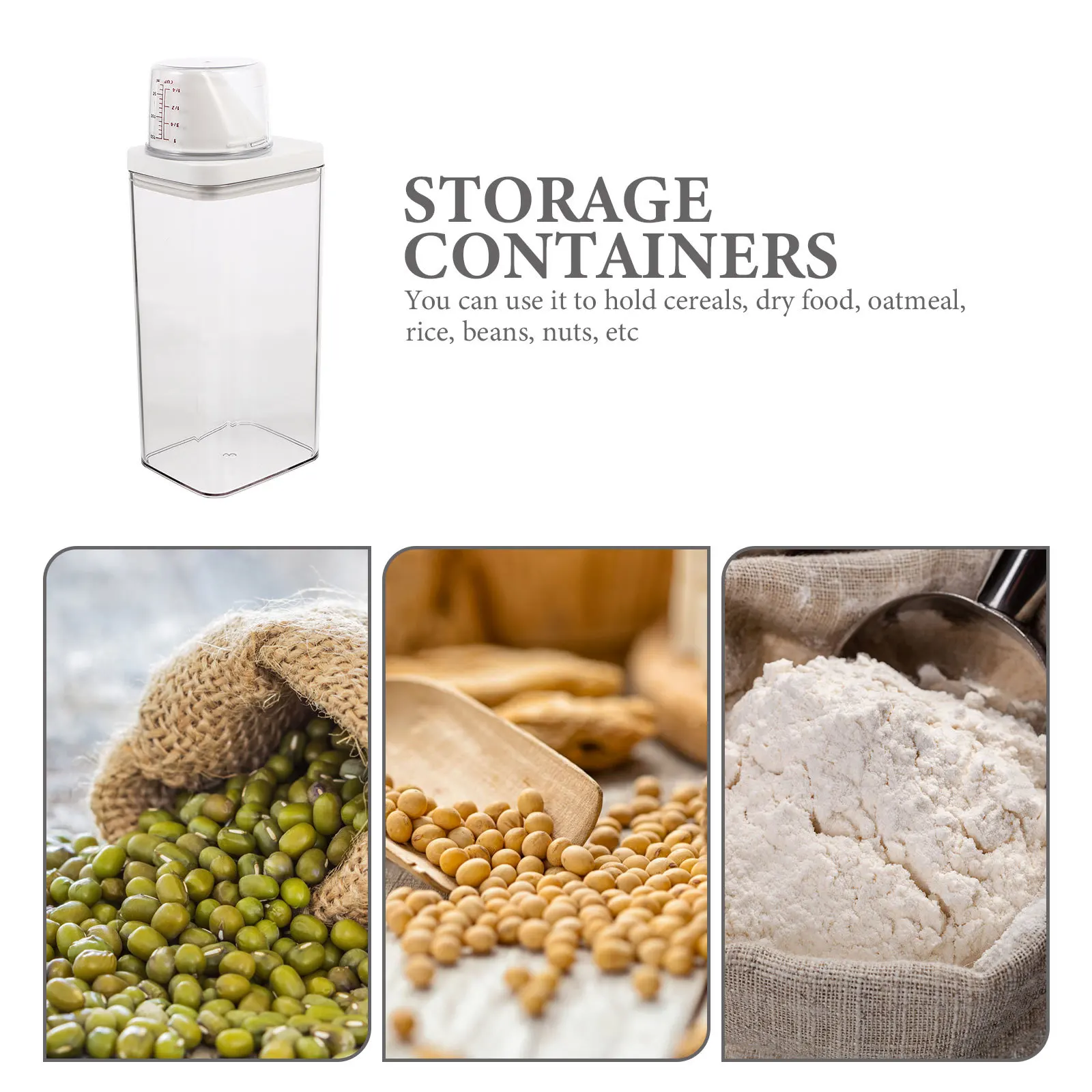 

Airtight Food Storage Containers Clear Plastic Kitchen Canisters For Tea Candy Flour Grains Moisture Dust Proof Home