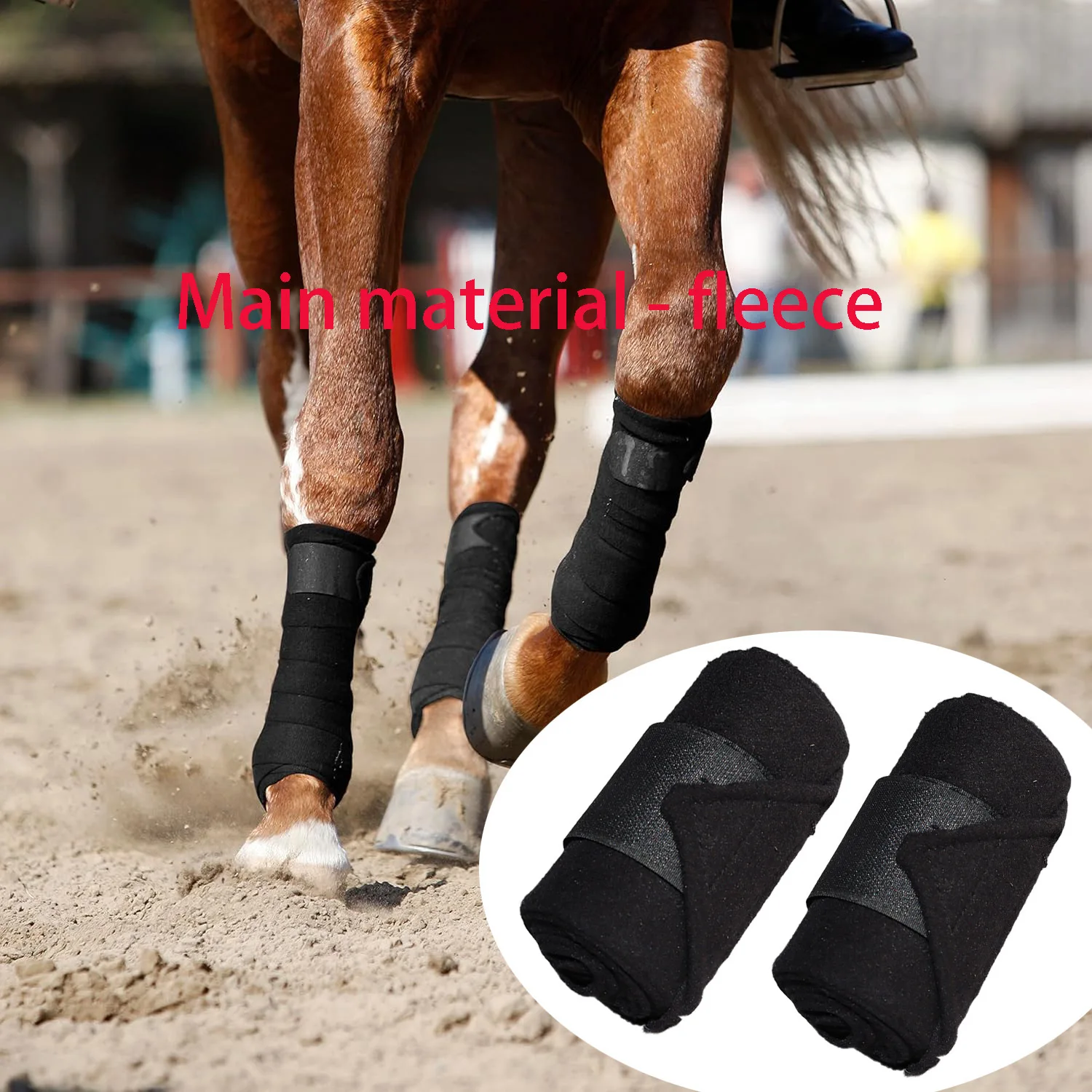 2 قطعة الصوف القطبي الحصان طماق مكافحة الانتفاخ وتر حماية الرقص خطوة الساق الضمادات لسباق الفروسية