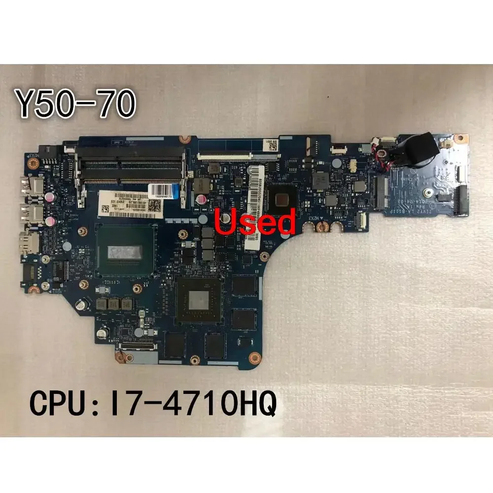 Used For Lenovo Y50-70 ZIVY2 LA-B111P Laptop Motherboard  I7-4710HQ 4G FRU 5B20H21737 5B20G57043 5B20G57045 100% Test Work