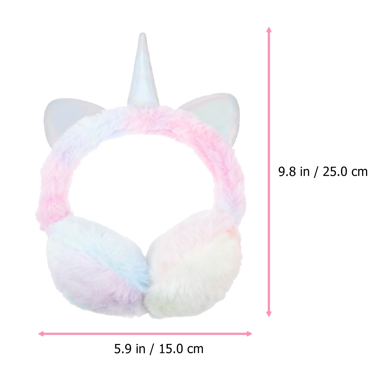 Unicornio especial de felpa cálido protector de invierno diadema Adorable cubierta protectora más cálida