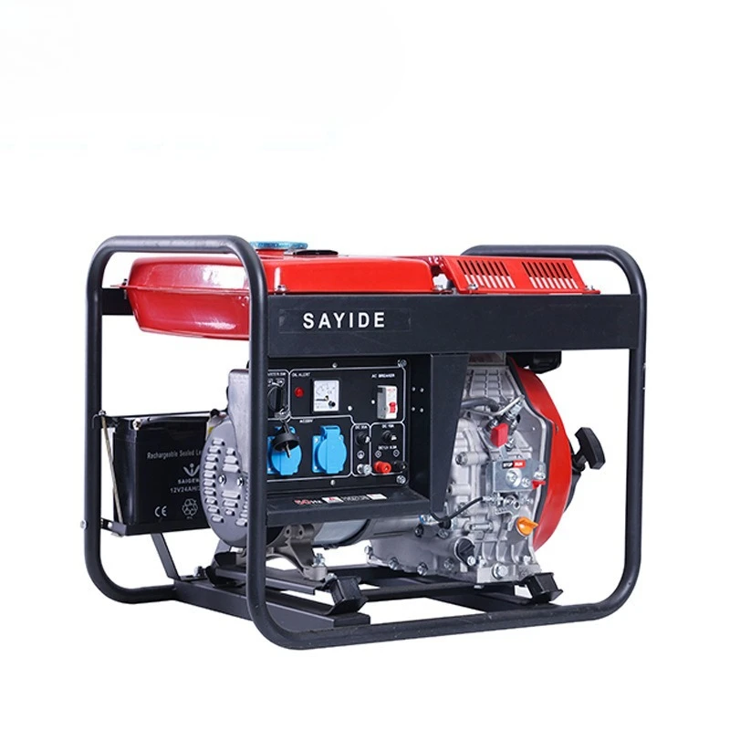 3/5/8/10/KW Outdoor Small Portable Diesel Generator Set 220V Single Phase 380V Three Phase Construction Site Mine