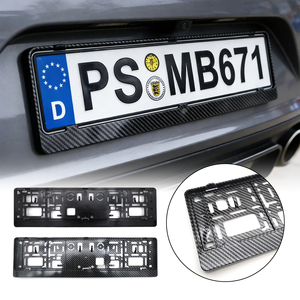 Car European License Plate Frame License Plate Holder For ES DE RU PL License Plate Numbers Auto Accessories For VW Honda BMW
