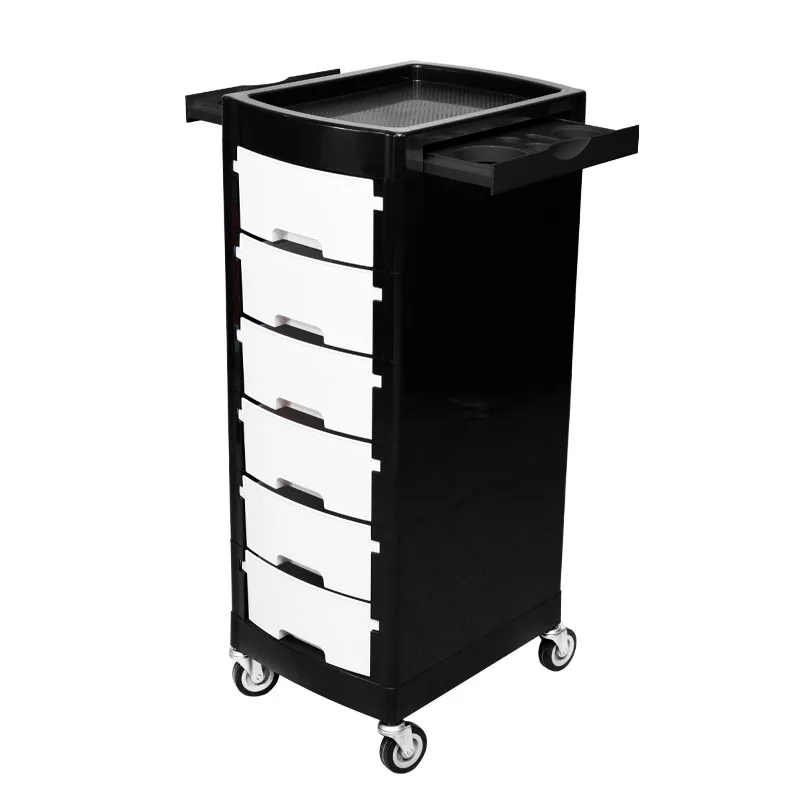 

China Salon Furniture Barber Trolley Black Hair Stylist Salon Tray Trolley Beauty Hairdressing Cart
