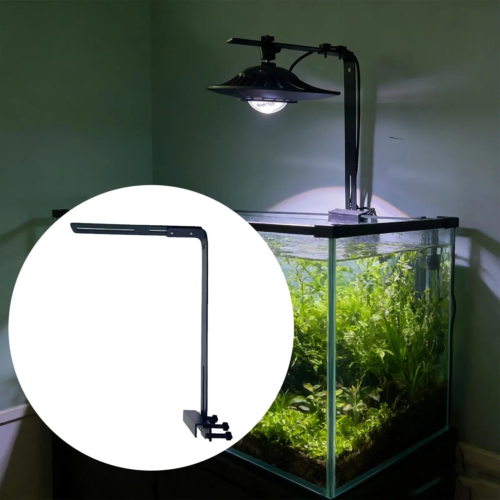 

Height Adjustable Aquarium Light Rack Aluminum Alloy Lamp Holder for Fish Tank Aquatic Plant Decoration
