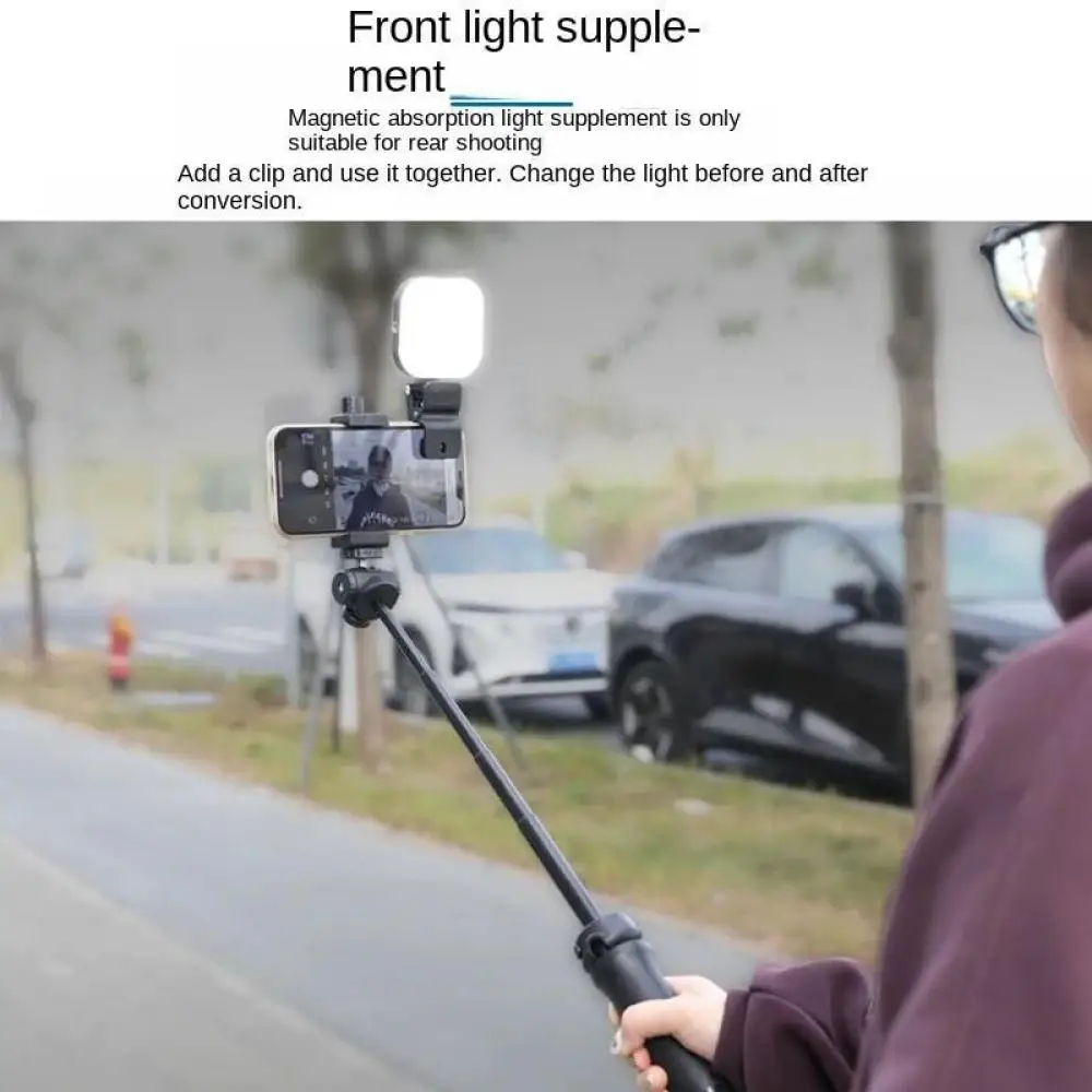 ミニユニバーサル磁気LEDフィルライト、MagSafe対応iPhone 12/13/14シリーズ用スマホ自撮りライト、クリップ付きLEDキューブフィルライトランプ