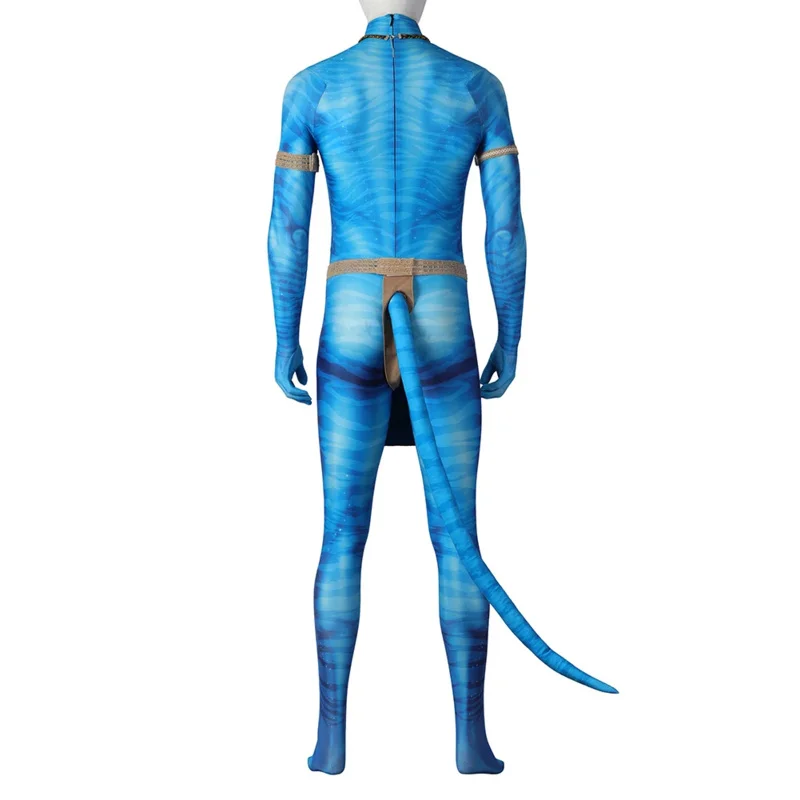 Jack Sully Costume Cosplay Movie Avatar 2 tuta coda abiti Halloween Carnival Party Suit per uomini adulti Roleplay