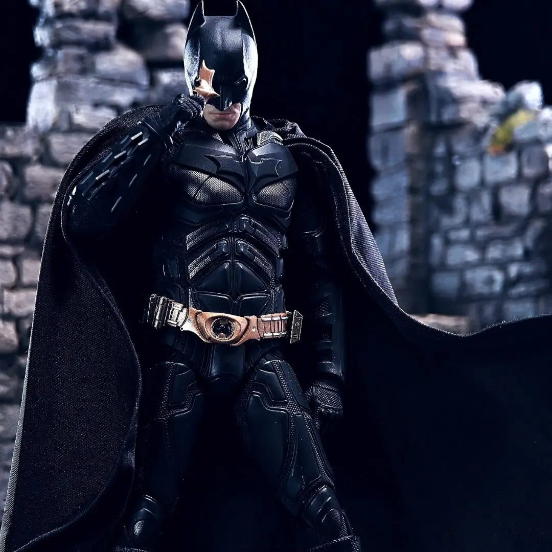 باتمان SHF أنيمي اليدوية بروس واين الظلام فارس عباءة يمكن تصميمها بحرية بنيت في سلك الحديد مناسبة للعب 1/12 #2