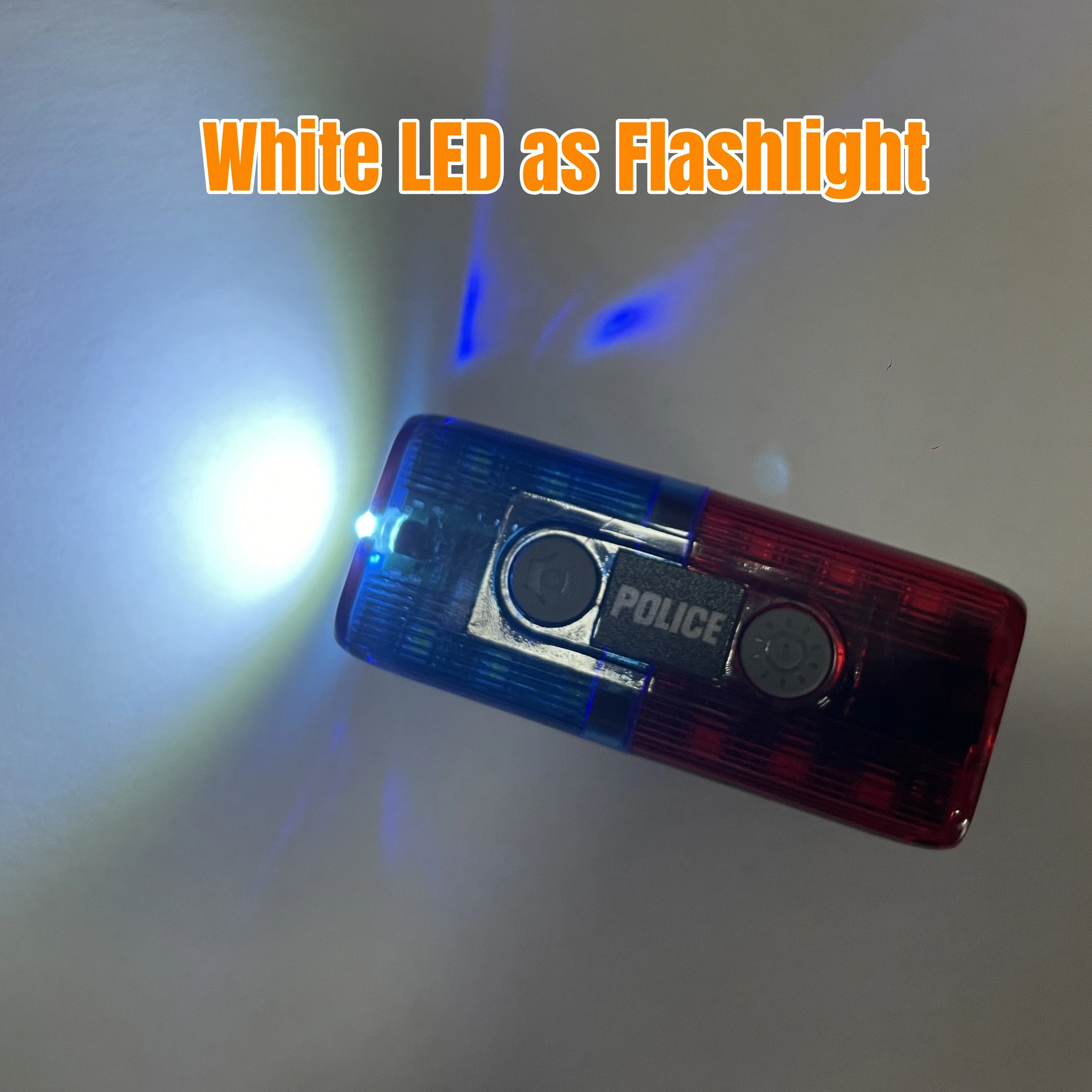 Red/Blue LED Police Shoulder Warning Light with Whistle Strobe Flashlight Magnet Attraction Nightlight for Traffic Guide Patrol