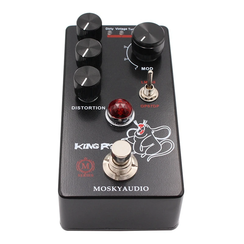 MOSKYAUDIO KING RAT Guitar Effects Pedal Distortion True Bypass Circuit Guitar Processor Parts