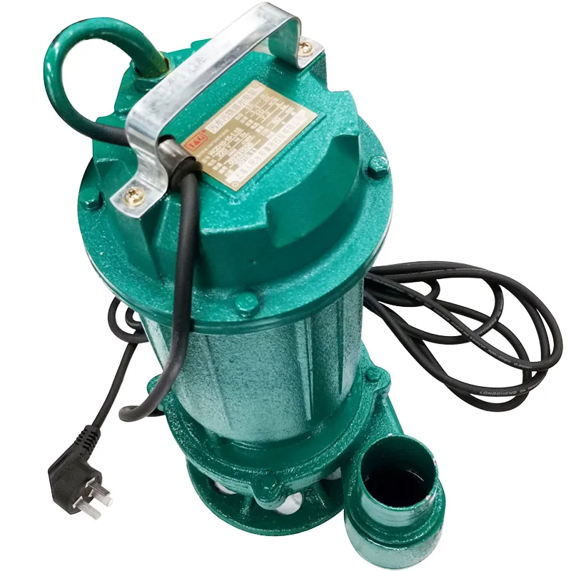 Hualong Machinery 1.5Hp 220v 50h self-priming Waste Dirty Water slurry lift Pumps Dewatering Centrifugal Submersible Sewage Pump