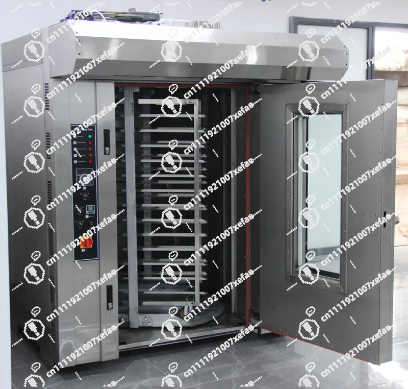 Hot Air Circulation Rotary Oven Automatic Baking Wheat Corn Bread High Yield and High Efficiency