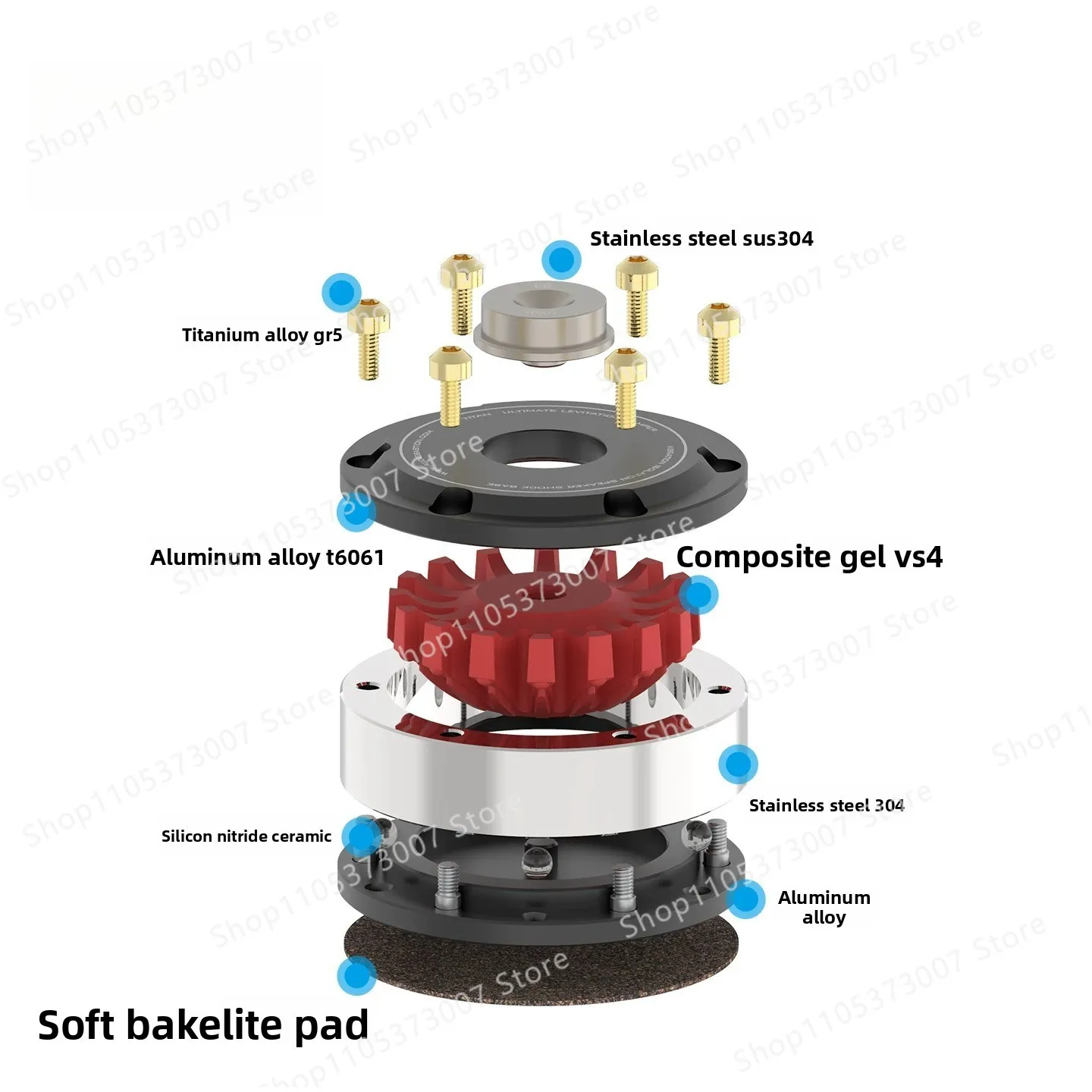Audio fever shock absorber pad foot nail anti-skid power amplifier shock absorber